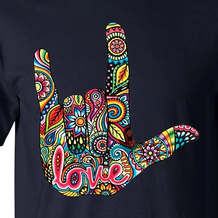 I Love You American Sign Language Gift Tall T-Shirt