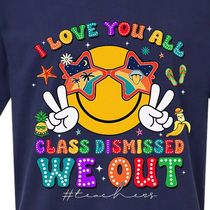 I Love You All Class Dismissed Last Day Of School Teacher Sueded Cloud Jersey T-Shirt