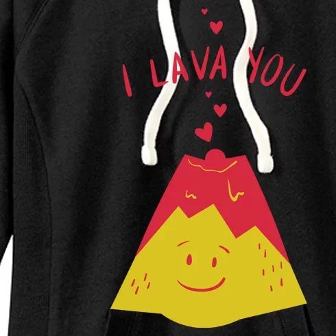 I Lava You Cute Funny Romantic Gift Women's Fleece Hoodie