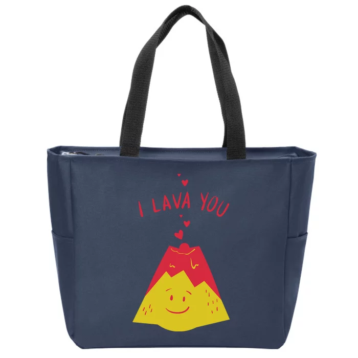 I Lava You Cute Funny Romantic Gift Zip Tote Bag