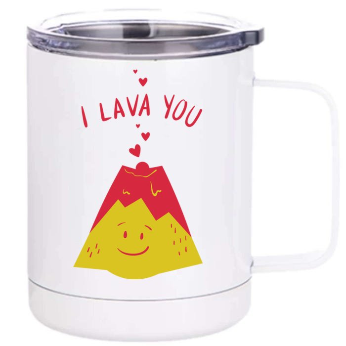 I Lava You Cute Funny Romantic Gift Front & Back 12oz Stainless Steel Tumbler Cup