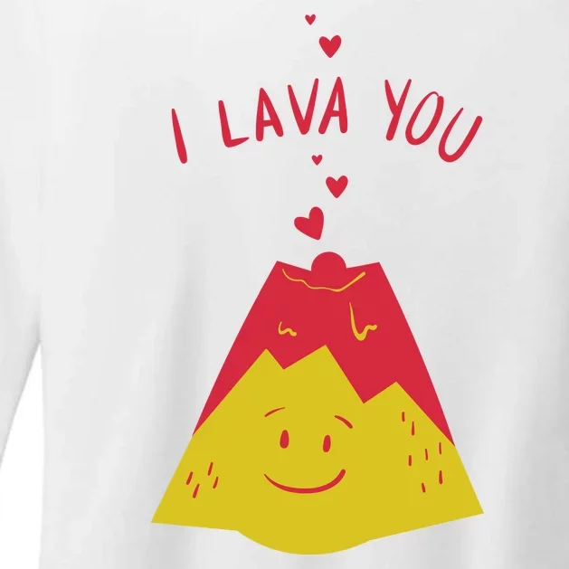 I Lava You Cute Funny Romantic Gift Womens CVC Long Sleeve Shirt