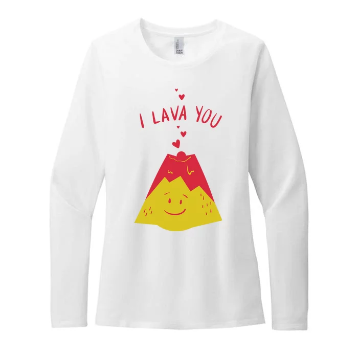 I Lava You Cute Funny Romantic Gift Womens CVC Long Sleeve Shirt