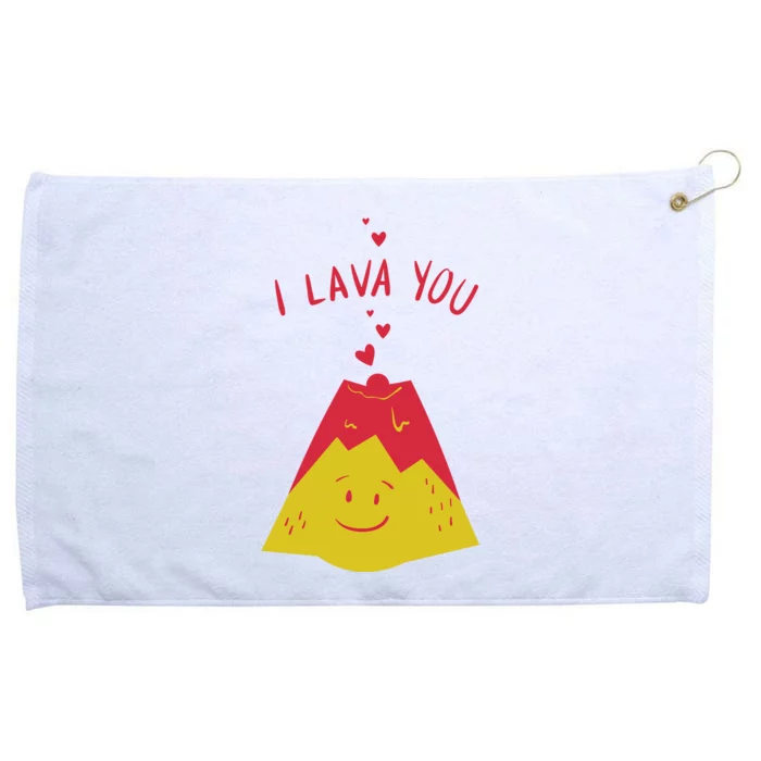 I Lava You Cute Funny Romantic Gift Grommeted Golf Towel