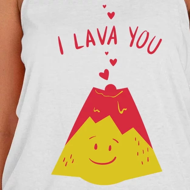 I Lava You Cute Funny Romantic Gift Women's Knotted Racerback Tank