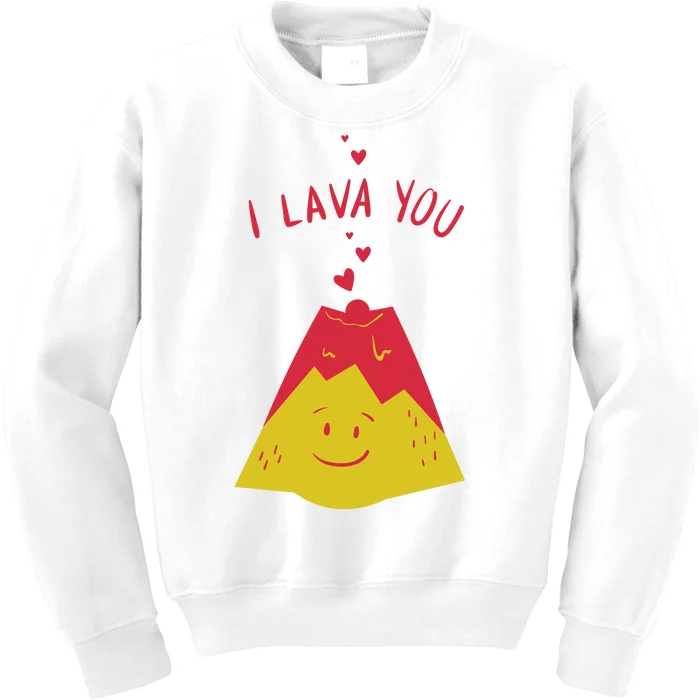 I Lava You Cute Funny Romantic Gift Kids Sweatshirt