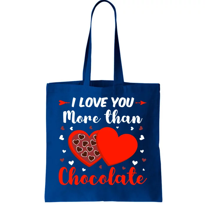 I Love You More Than Chocolate Valentine’s Day Couple Fan Meaningful Gift Tote Bag