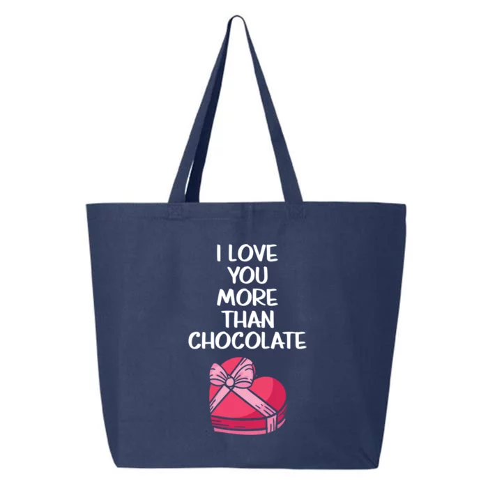 I Love You More Than Chocolate Valentine’s Day Couple Fan Great Gift 25L Jumbo Tote