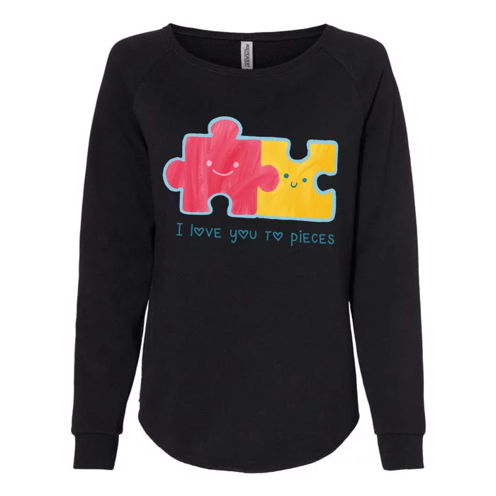 I Love You To Pieces Cute Puzzle Womens California Wash Sweatshirt