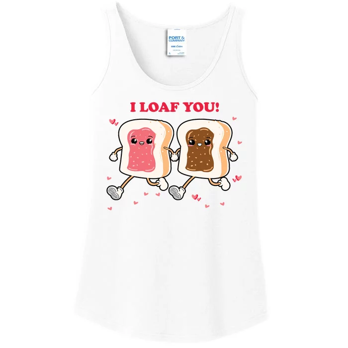 I Loaf You Valentines Day Funny Gift Ladies Essential Tank