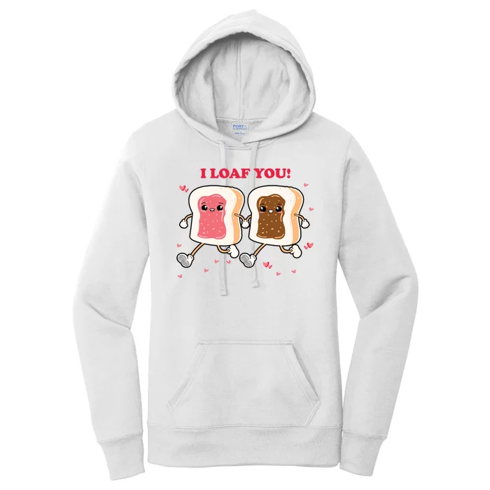 I Loaf You Valentines Day Funny Gift Women's Pullover Hoodie