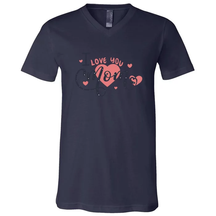 I Love You Mom V-Neck T-Shirt