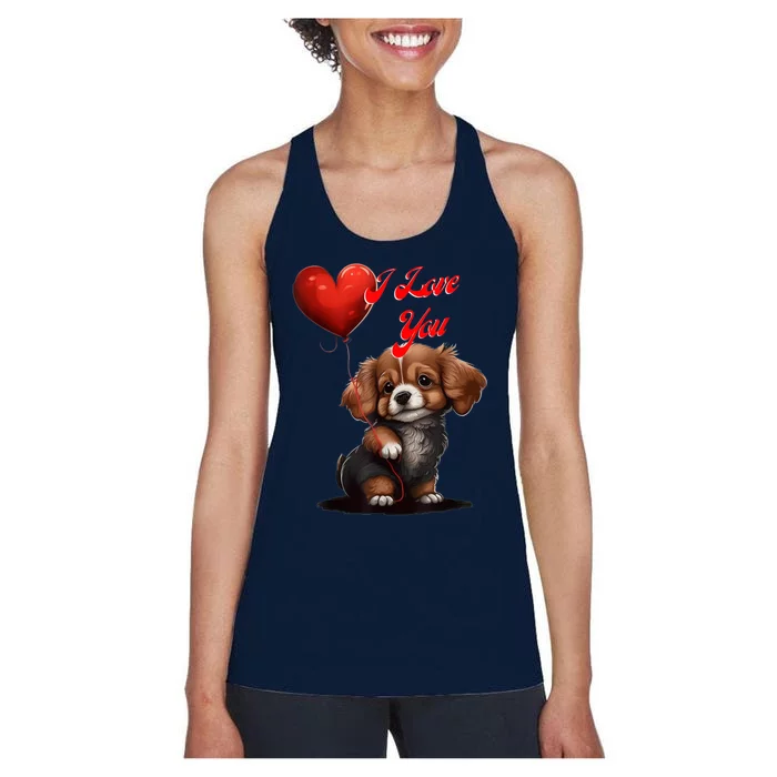 I Love You, Valentines Day Women's Racerback Tank