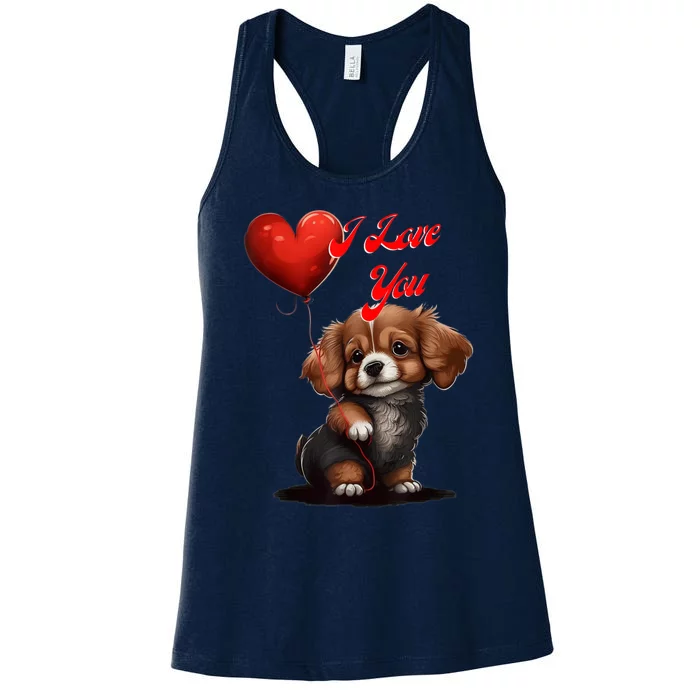 I Love You, Valentines Day Women's Racerback Tank