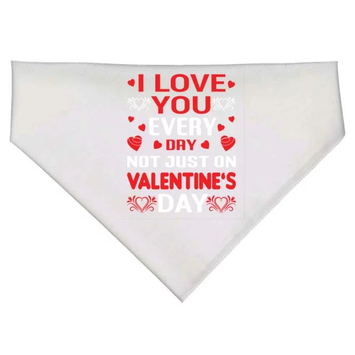 I Love You Everyday Valentines Day Cute Heart Lover Gift USA-Made Doggie Bandana