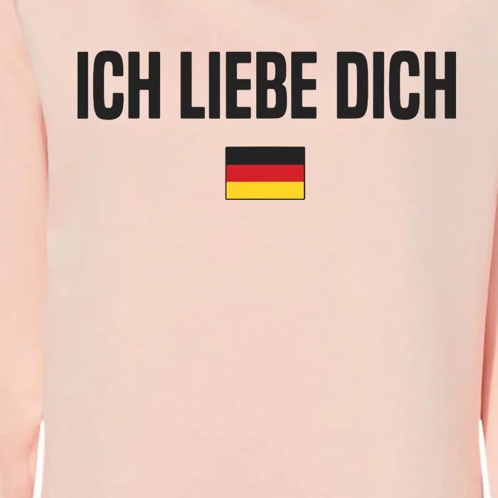 I Love You In German Language Germany Funny German Saying Womens California Wash Sweatshirt