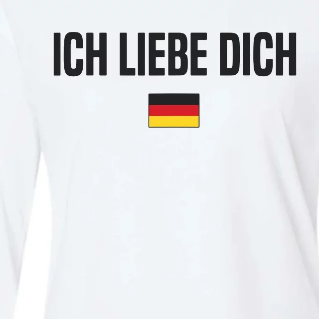 I Love You In German Language Germany Funny German Saying Womens Cotton Relaxed Long Sleeve T-Shirt