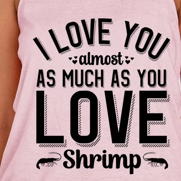 I Love You For Shrimp Lover Valentines Day Cool Gift Women's Knotted Racerback Tank