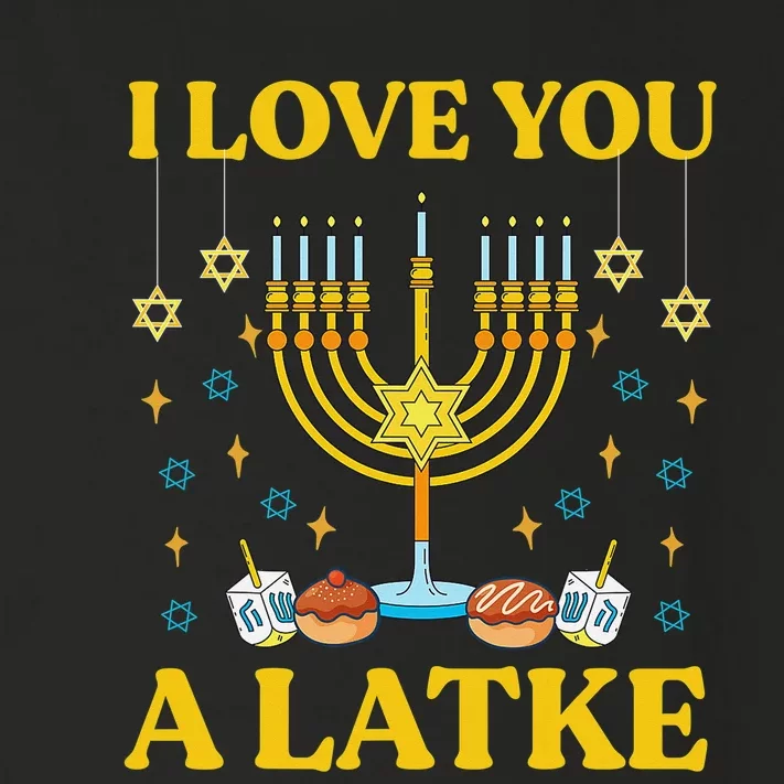 I Love You A Latke Funny Jewish Pun Hanukkah Chanukah Toddler Long Sleeve Shirt