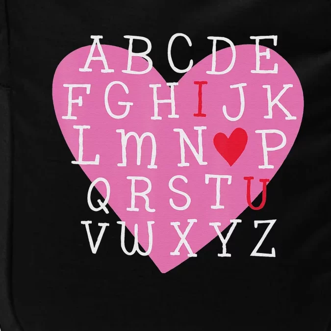 i love you Valentines Day Alphabet Teacher Impact Tech Backpack