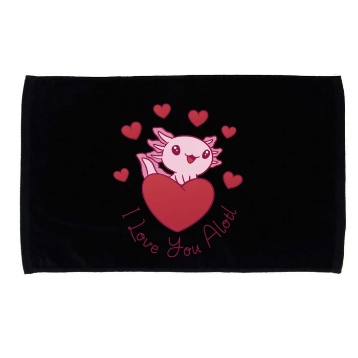 I Love You Alotl Valentines Day Microfiber Hand Towel