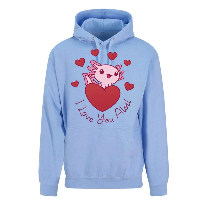 I Love You Alotl Valentines Day Unisex Surf Hoodie