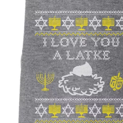 I Love You A Latke Great Gift Funny Chanukah Funny Gift Hanukkah Great Gift Doggie 3-End Fleece Hoodie