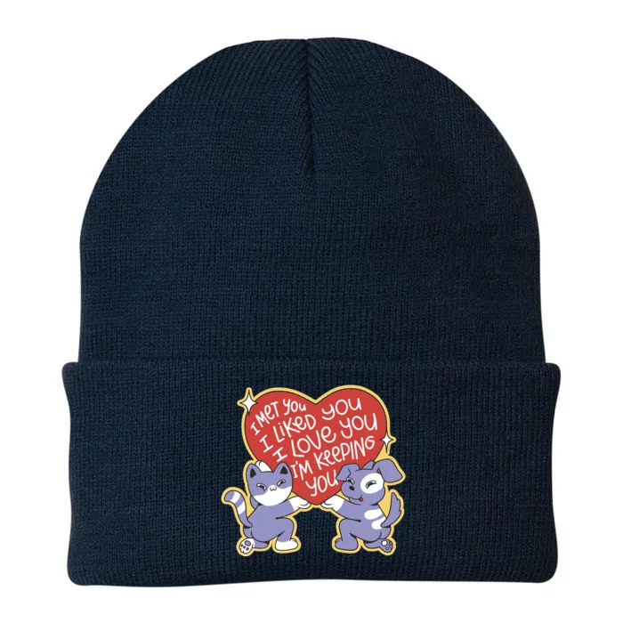 I Love You Heart Quote Cute Gift Knit Cap Winter Beanie