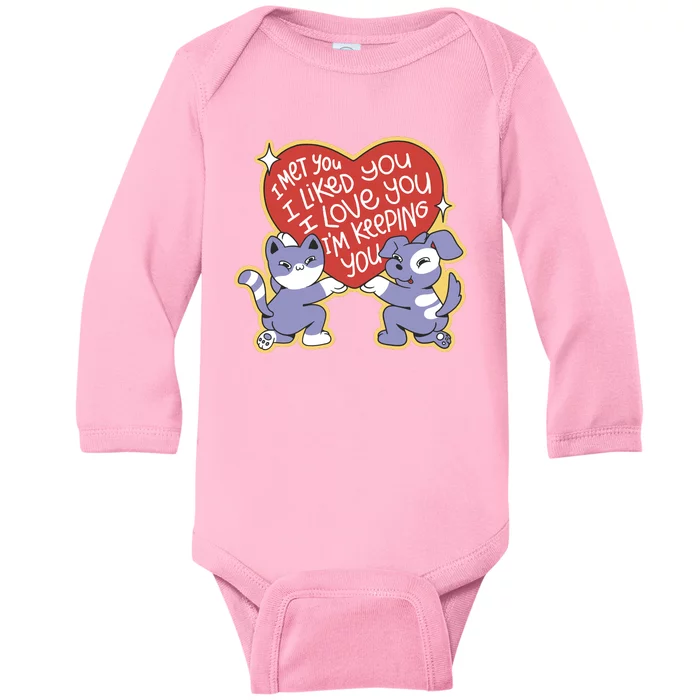 I Love You Heart Quote Cute Gift Baby Long Sleeve Bodysuit