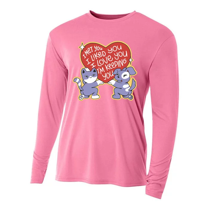 I Love You Heart Quote Cute Gift Cooling Performance Long Sleeve Crew