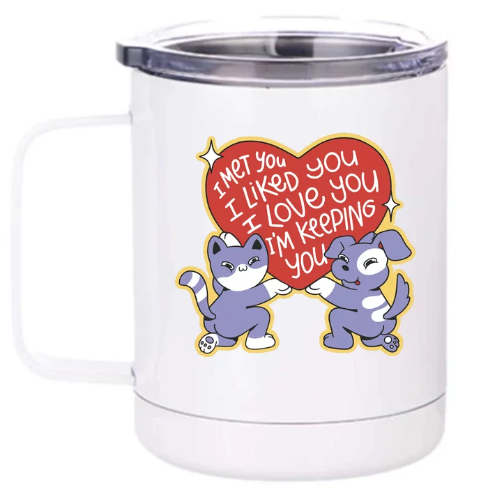 I Love You Heart Quote Cute Gift Front & Back 12oz Stainless Steel Tumbler Cup