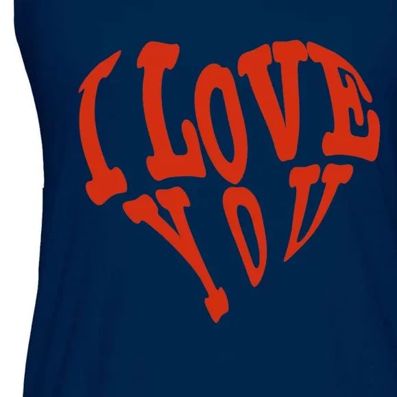 I Love YOU Heart Lovely Nerd Funny Fun4m3 ILove4m3 Premium Ladies Essential Flowy Tank