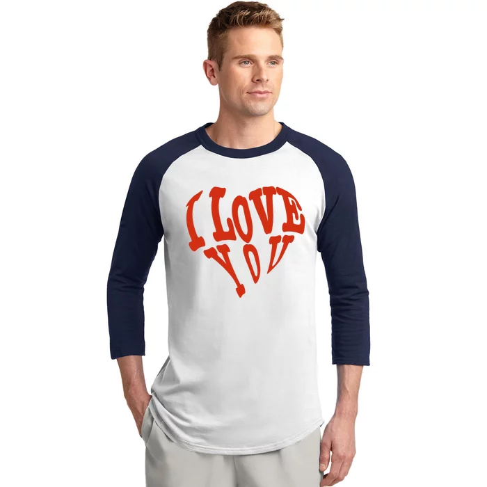 I Love YOU Heart Lovely Nerd Funny Fun4m3 ILove4m3 Premium Baseball Sleeve Shirt