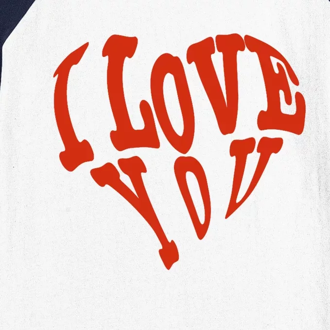 I Love YOU Heart Lovely Nerd Funny Fun4m3 ILove4m3 Premium Baseball Sleeve Shirt