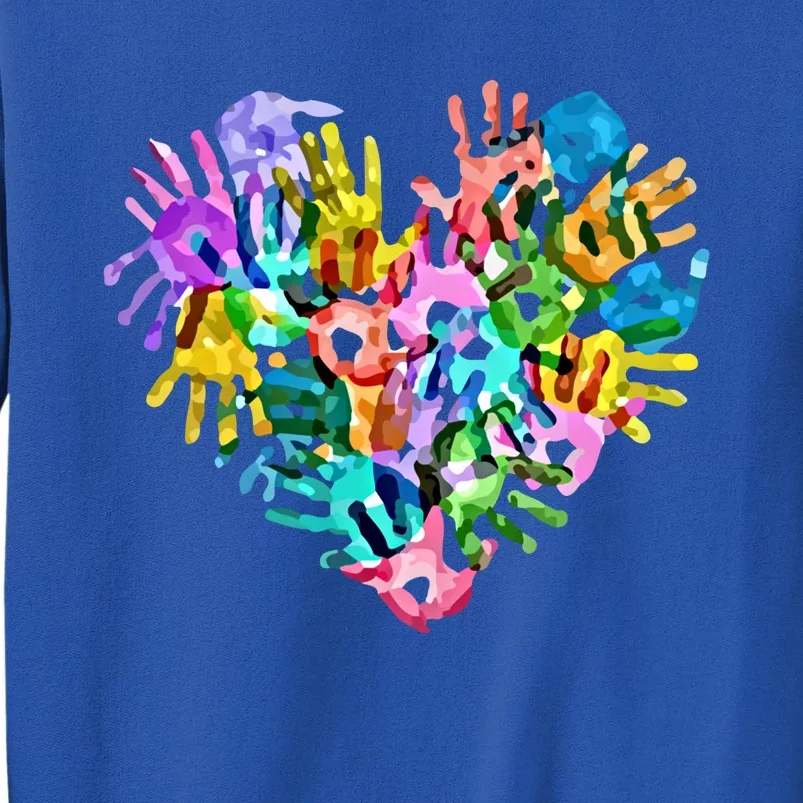 I Love You Hand Sign Language Heart Puzzle Autism Awareness Great Gift Sweatshirt