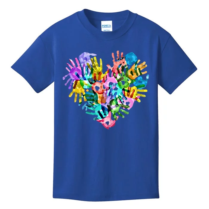 I Love You Hand Sign Language Heart Puzzle Autism Awareness Great Gift Kids T-Shirt