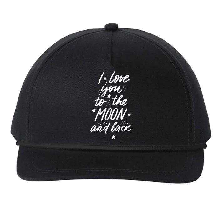 I Love You To The Moon And Back Cute Romantic Snapback Five-Panel Rope Hat