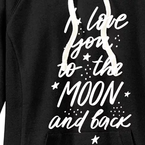 I Love You To The Moon And Back Cute Romantic Women's Fleece Hoodie