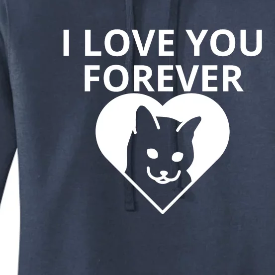 I Love You Forever Cat Valentines Day Funny Women's Pullover Hoodie