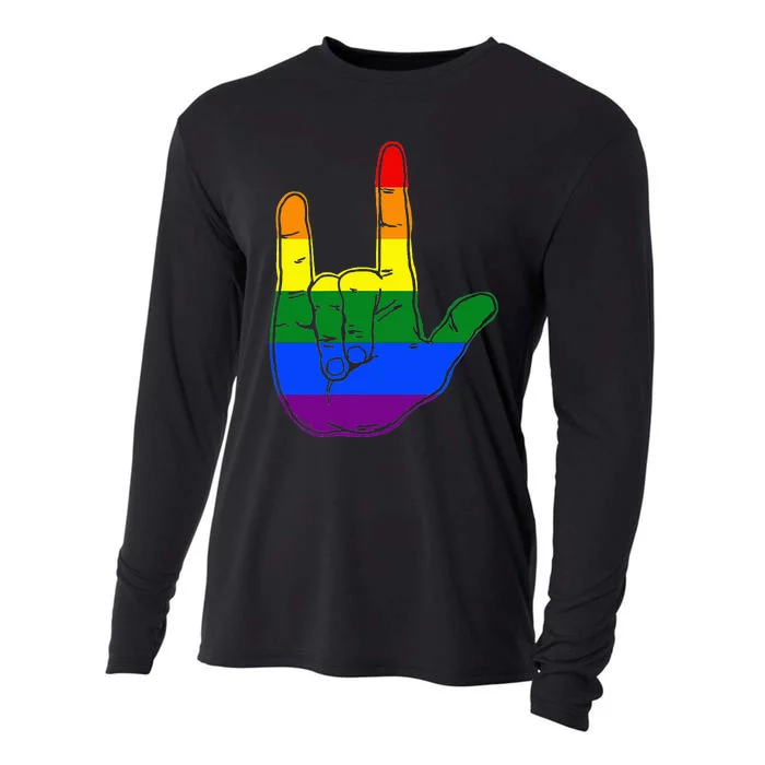 I Love You Sign Language Pride I Love You Cooling Performance Long Sleeve Crew