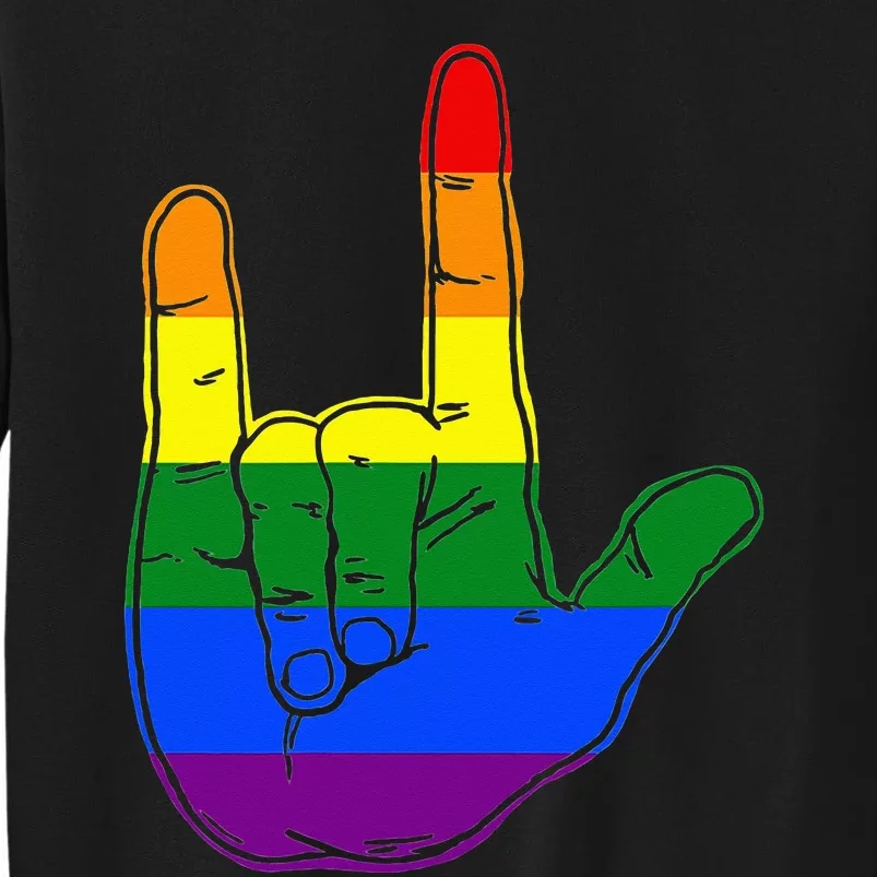 I Love You Sign Language Pride I Love You Tall Sweatshirt