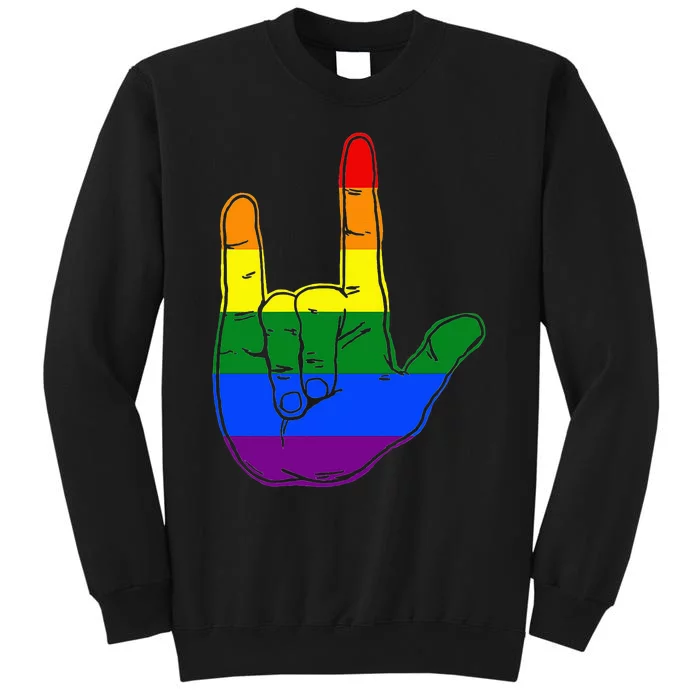 I Love You Sign Language Pride I Love You Tall Sweatshirt