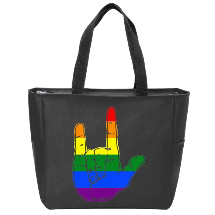 I Love You Sign Language Pride I Love You Zip Tote Bag