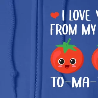 I Love You From My Head Tocute Giftmacute Gifttoes Food Pun Valentine's Day Cool Full Zip Hoodie