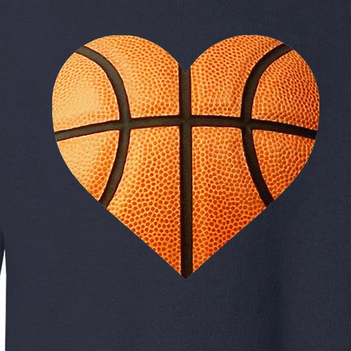 I Love You Basketball Heart Valentine's Day Emoticon Toddler Sweatshirt