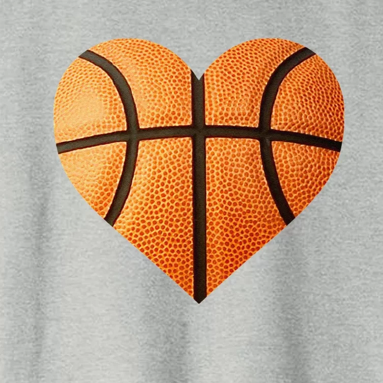 I Love You Basketball Heart Valentine's Day Emoticon Women's Crop Top Tee