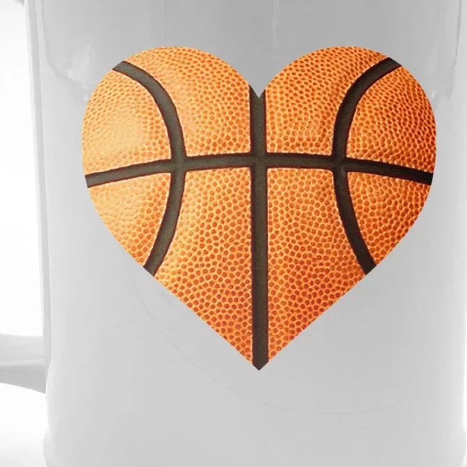 I Love You Basketball Heart Valentine's Day Emoticon Front & Back Beer Stein