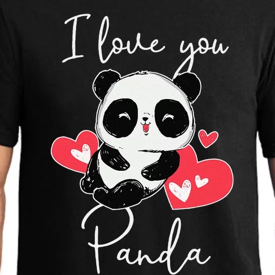 I Love You Panda Cute Valentine's Day Kawaii Panda Gift Pajama Set