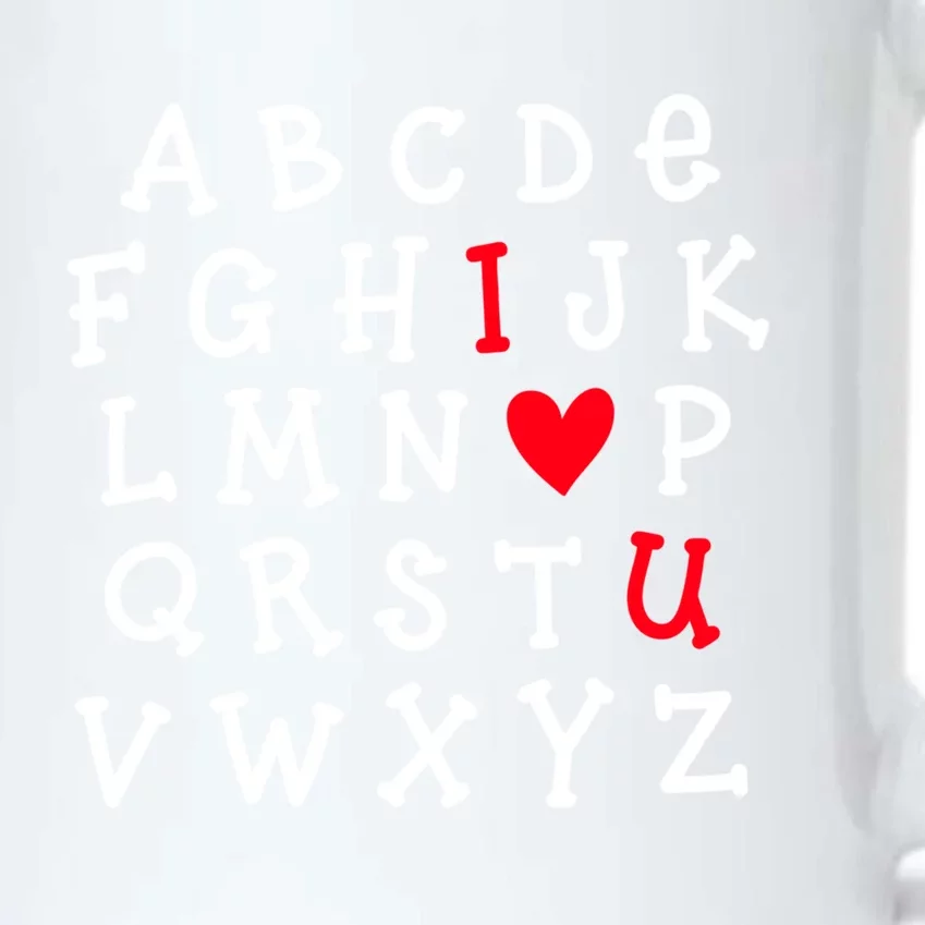 I Love You Abc Alphabet Teacher Valentines Day Heart Funny Gift Black Color Changing Mug