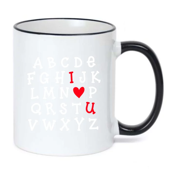 I Love You Abc Alphabet Teacher Valentines Day Heart Funny Gift Black Color Changing Mug